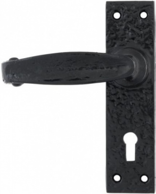 Classic Lever Door Handle on Lock Backplate